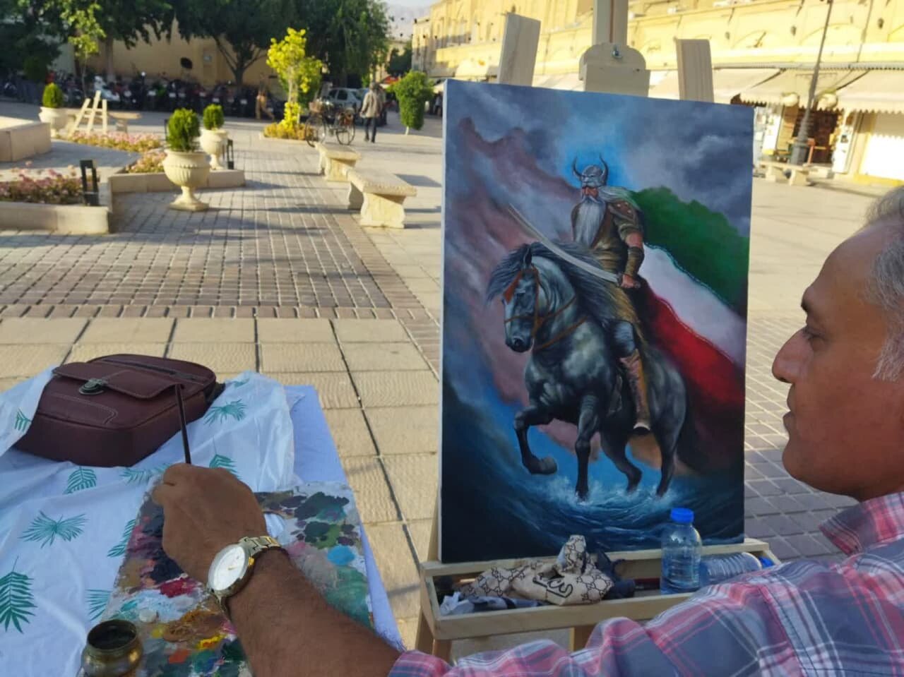 گردهمایی همدلانه نقاشان شیراز؛ روایتی از هنر، مقاومت و میهن‌پرستی