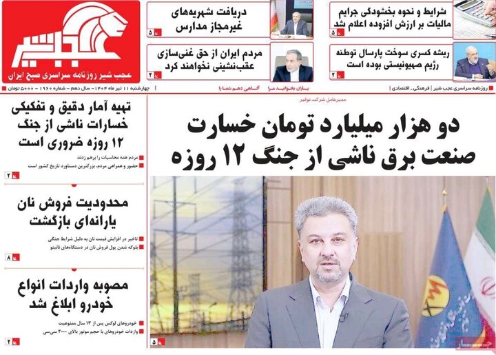 روزنامه های آذربایجان‌شرقی