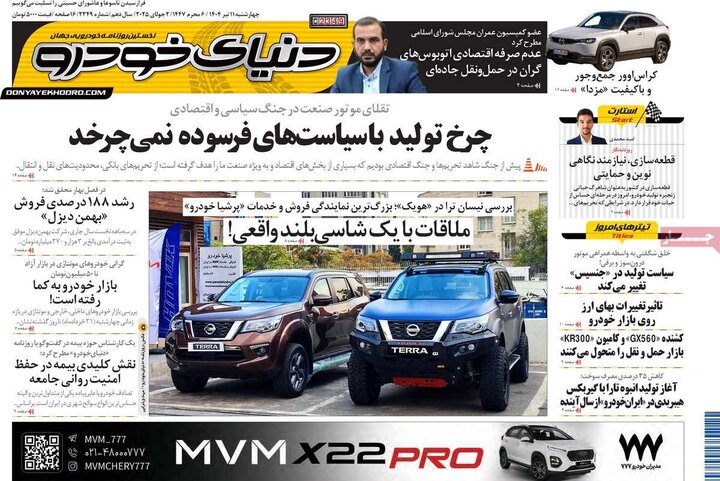 روزنامه‌های اقتصادی چهارشنبه ۱۱ تیر ۱۴۰۴