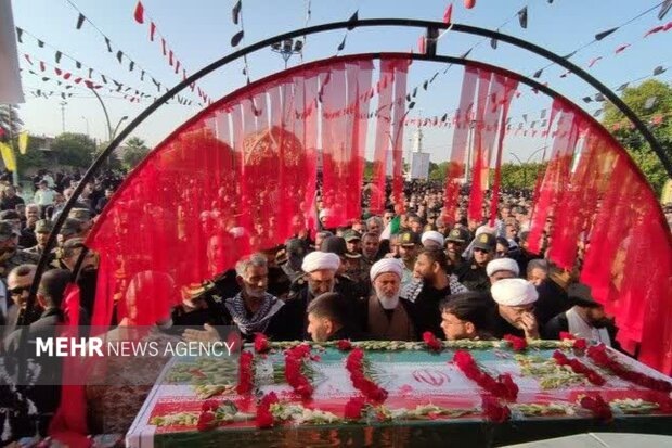 نهمین شهید مدافع وطن دزفول تشییع و خاکسپاری شد