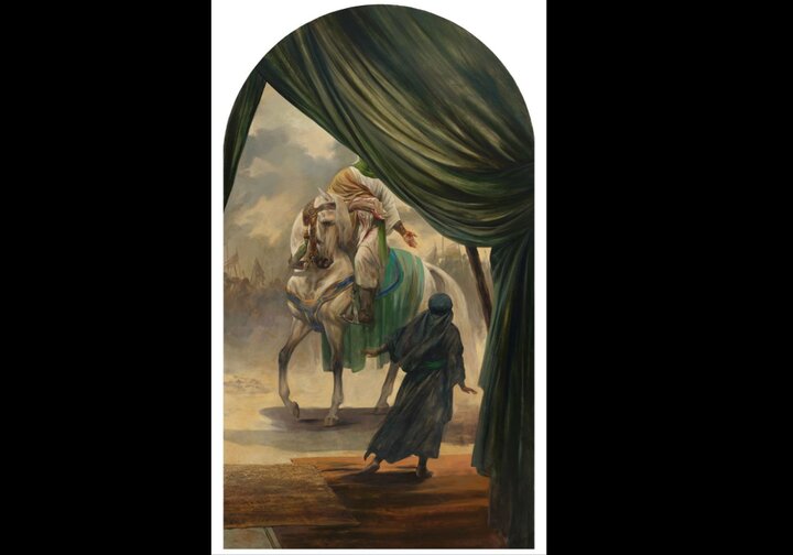 نقاشی جدید حسن روح‌الامین «سند» شهادت طفل ۶ ماهه را روایت کرد