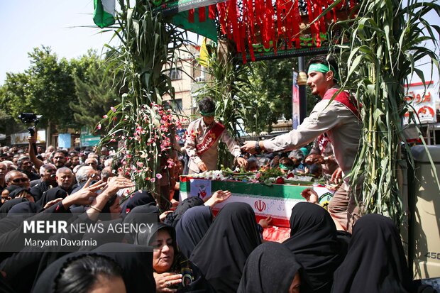 تشییع و تدفین پیکر مطهر شهید «ایمان وحیدی» در خراسان شمالی