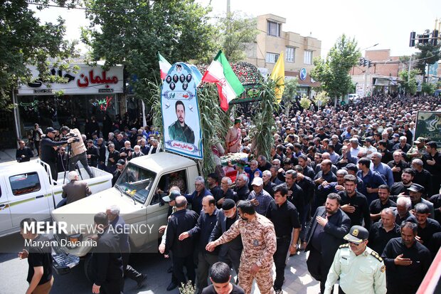 تشییع و تدفین پیکر مطهر شهید «ایمان وحیدی» در خراسان شمالی
