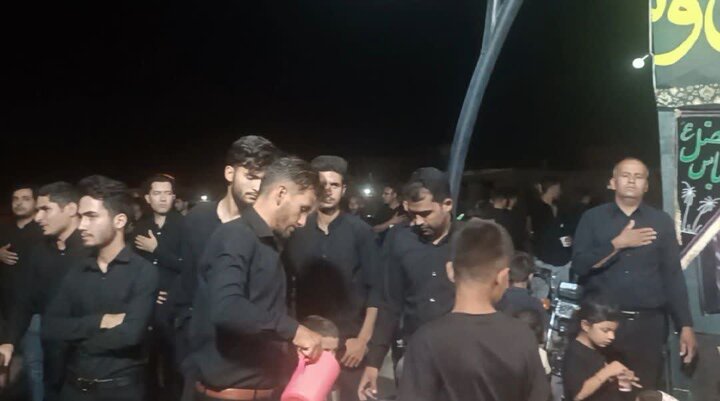 مراسم عزاداری در جلگه زوزن خواف در شب تاسوعا