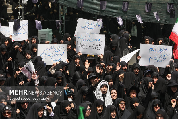 دسته عزاداری مردمی دانشجویی ظهر تاسوعا در حمایت از ولی امر مسلمین جهان