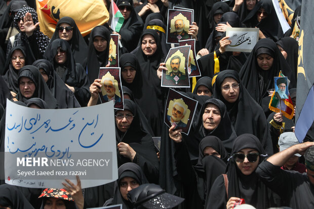 دسته عزاداری مردمی دانشجویی ظهر تاسوعا در حمایت از ولی امر مسلمین جهان