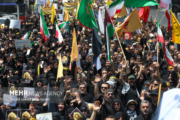 دسته عزاداری مردمی دانشجویی ظهر تاسوعا در حمایت از ولی امر مسلمین جهان