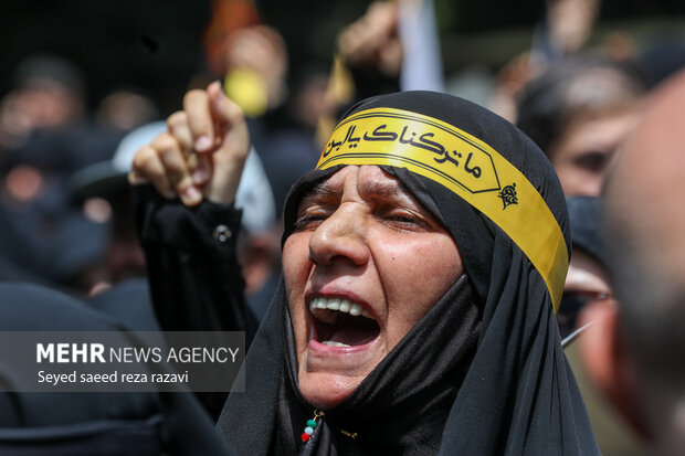 دسته عزاداری مردمی دانشجویی ظهر تاسوعا در حمایت از ولی امر مسلمین جهان