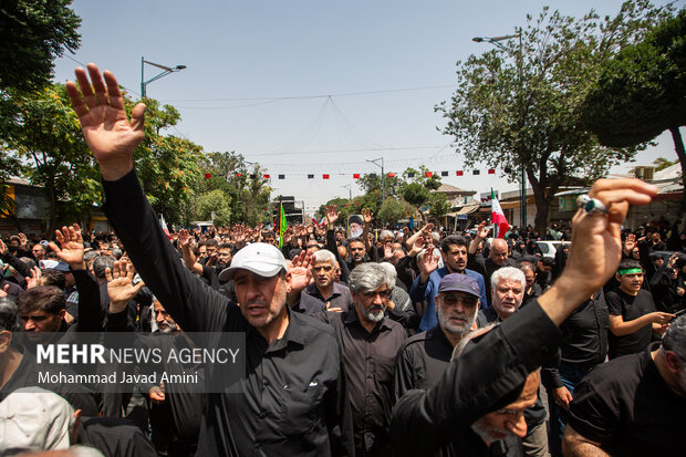 پارس آباد در سوگ علمدار/ علمها بر دوش دلهای داغدار است