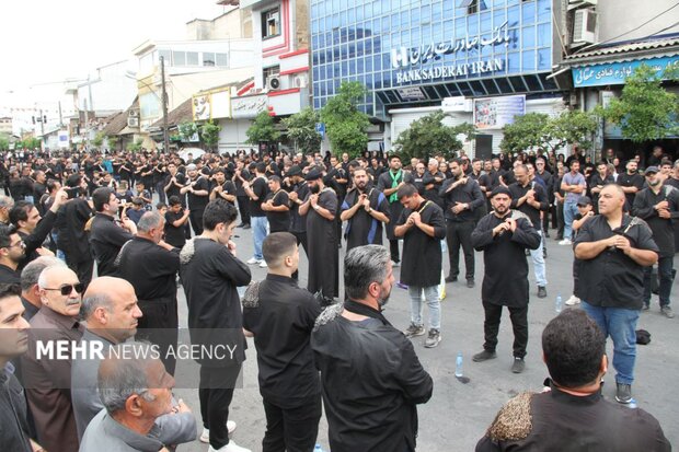 آیین عزاداری تاسوعای حسینی در بندر مرزی آستارا