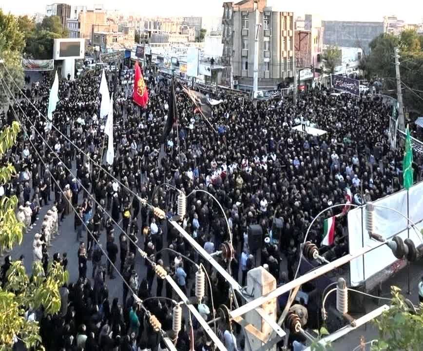 پارس آباد در سوگ علمدار/ علمها بر دوش دلهای داغدار است