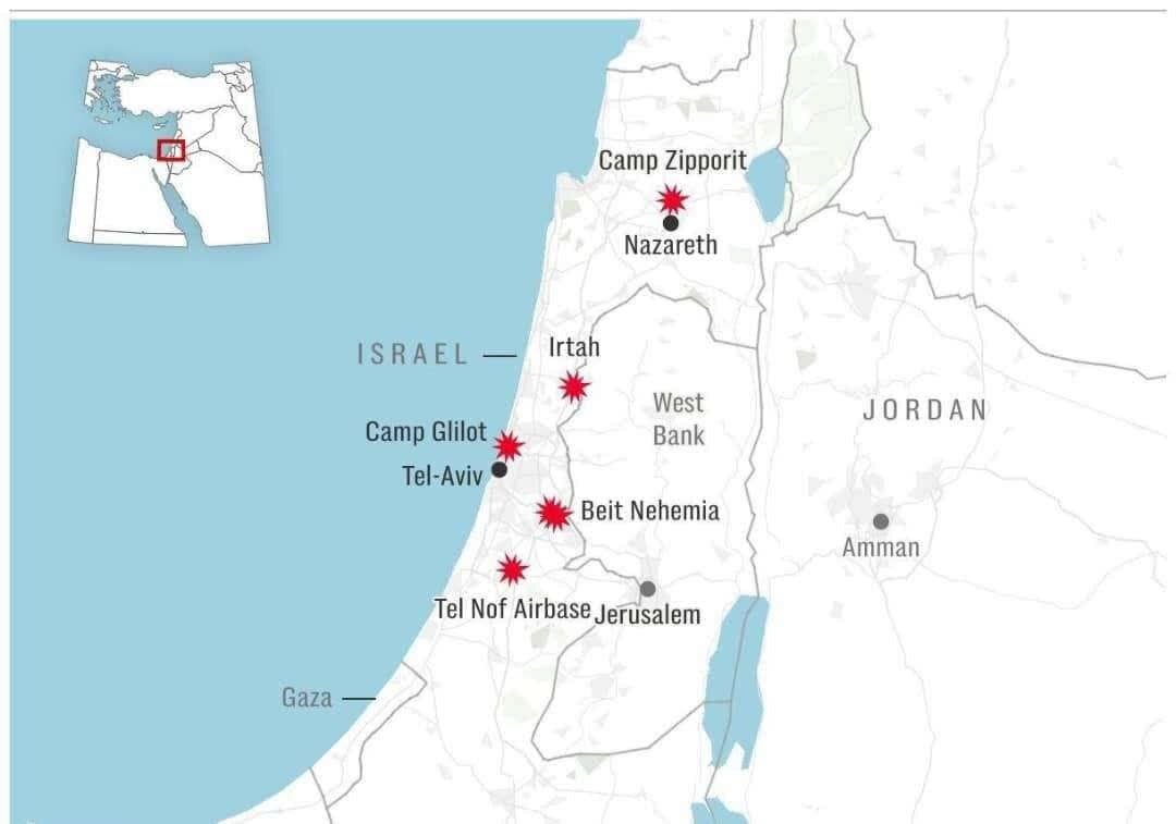 اصابت موشکهای ایران به ۵ پایگاه نظامی «اسرائیل» و سانسور شدید آن