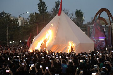 مراسم خیمه سوزان در مشهد