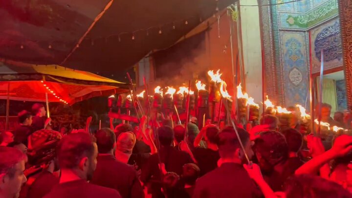 مراسم مشعلگردانی و مشق هیئت نجفیهای مقیم اصفهان