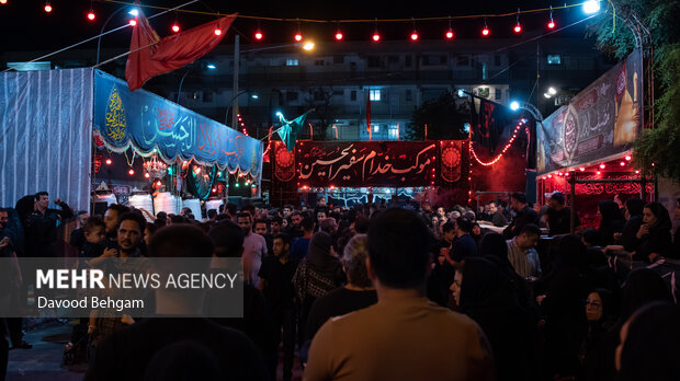 شب عاشورا در شهرک شهید بهشتی مشهد