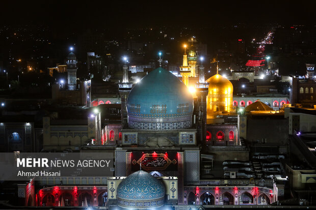 آیین خطبه‌خوانی شب عاشورا در حرم امام رضا (ع)