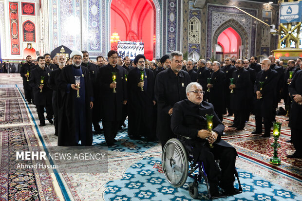 آیین خطبه‌خوانی شب عاشورا در حرم امام رضا (ع)