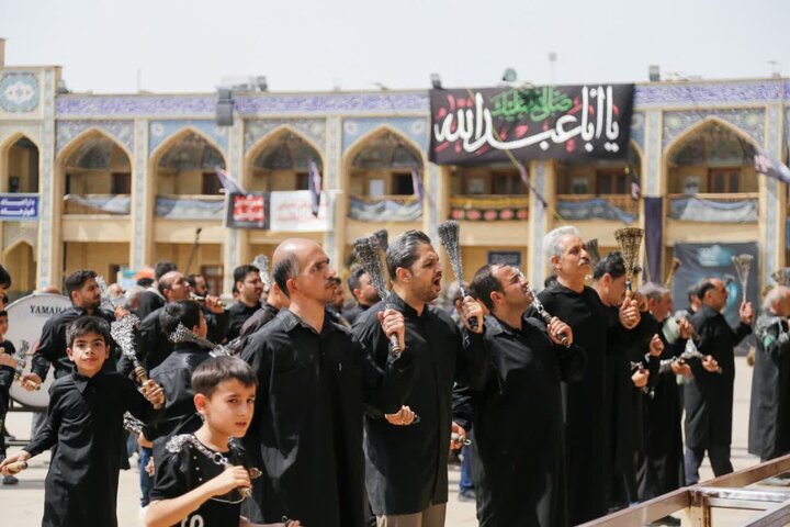 سومین حرم اهل بیت(ع) غرق در عزای شهید کربلا