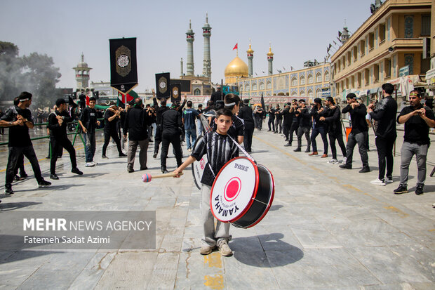 قم در ماتم رئیس مذهب تشیع؛ حرکت دسته‌های عزاداری تا آستان بانوی کرامت