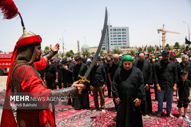 آیین خیمه‌سوزان عاشورا در هیئت خیام‌الحسین (ع) قم‎
