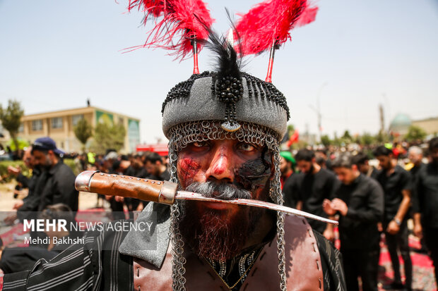 آیین خیمه‌سوزان عاشورا در هیئت خیام‌الحسین (ع) قم‎