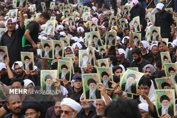 مرکزی جلوس یوم عاشور کراچی میں رہبر انقلاب سے تجدید عہد، امریکہ اسرائیل کے خلاف احتجاج+ تصاویر