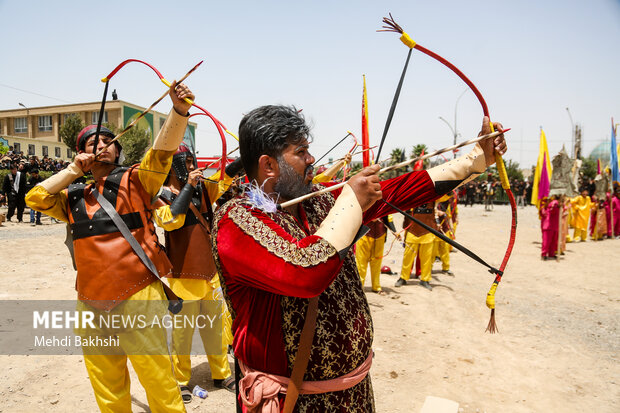 آیین خیمه‌سوزان عاشورا در هیئت خیام‌الحسین (ع) قم‎
