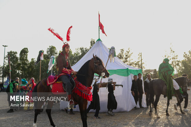 خیمه سوزان عصر عاشورا در سرخه