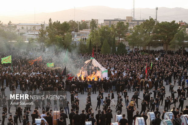 خیمه سوزان عصر عاشورا در سرخه