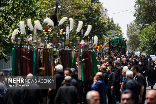 نخل‌گردانی روز عاشورا در تکیه چالِ دولاب
