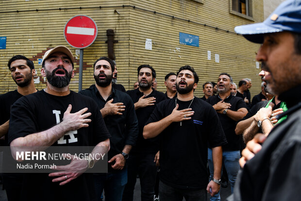 نخل‌گردانی روز عاشورا در تکیه چالِ دولاب