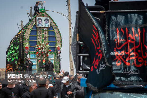 نخل‏‌گردانی عاشورایی در منطقه باغزندان شاهرود