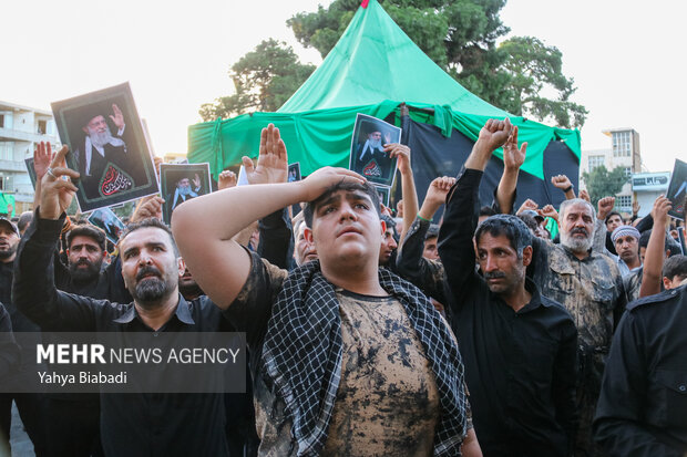 آئین خیمه سوزان عصر عاشورا در کرمانشاه