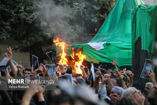 آئین خیمه سوزان عصر عاشورا در کرمانشاه