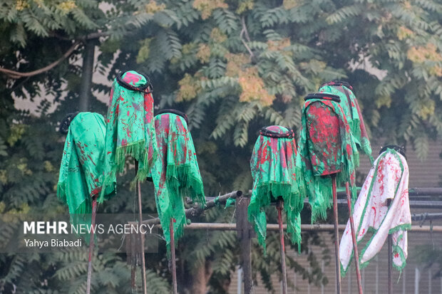آئین خیمه سوزان عصر عاشورا در کرمانشاه