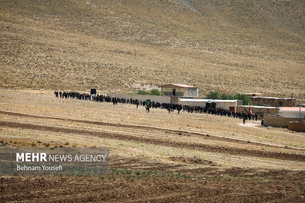 آیین سنتی نخل‌گردانی در روستای ساکی