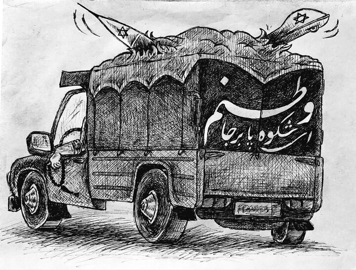 تولید ۱۵ اثر کارتونی با موضوع جنگ ۱۲ روزه توسط هنرمند خراسان شمالی