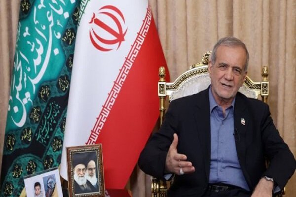 Pezeshkian urges US to stop Israeli regime's warmongering