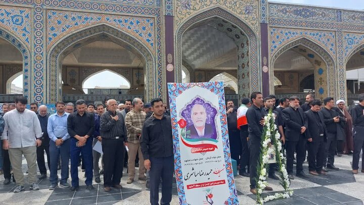 پیکر جانباز ۷۰ درصد دفاع مقدس در مشهد تشییع شد