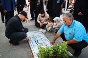 قالیباف کی شہدائے اقتدار کی قبور پر حاضری