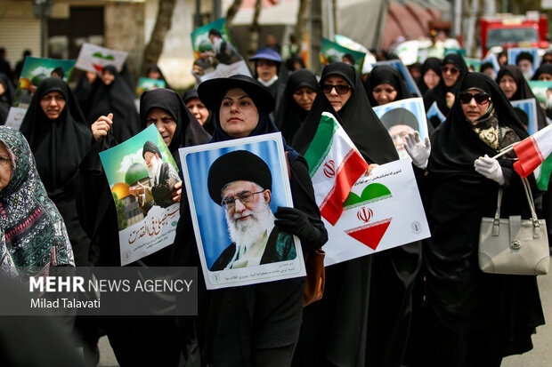 راهپیمایی «جمعه خشم و نصر» در رشت