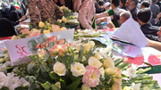 بالصور..تشييع مهيب لسبعة شهداء للعدوان الصهيوني في كاشان