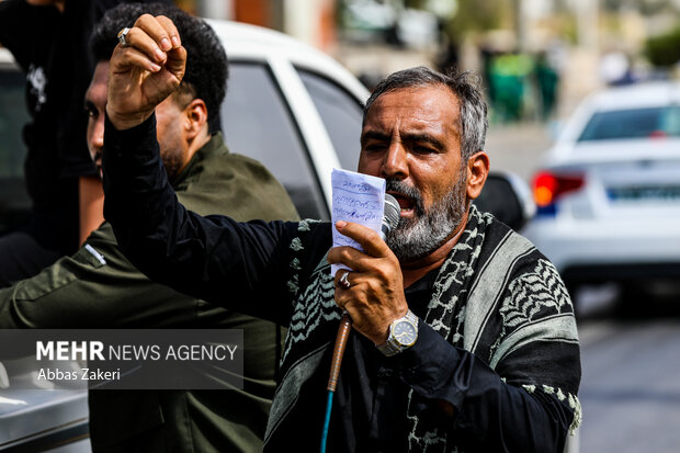 تشییع وتدفین پیکر شهید مدافع امنیت «عباس بیرقی فرد» در بندرعباس