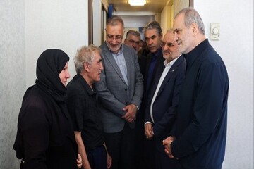 Pezeshkian meets families affected in Israel-imposed war