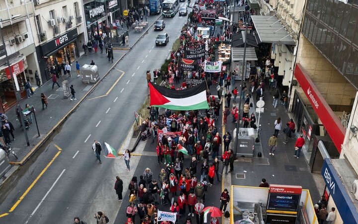 راهپیمایی حمایت از غزه در آرژانتین