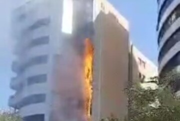 آتش سوزی برج زمرد در تبریز مهار شد