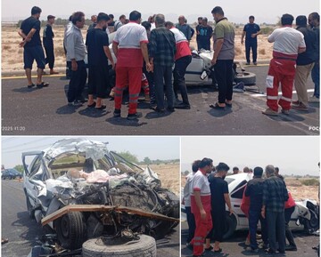 ۳ جانباخته و ۲ مصدوم در حادثه رانندگی محور خورموج به کاکی