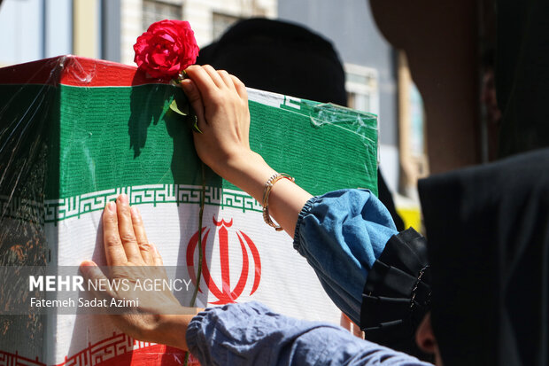 تشییع پیکر دو شهید تجاوز رژیم صهیونیستی به ایران در قم