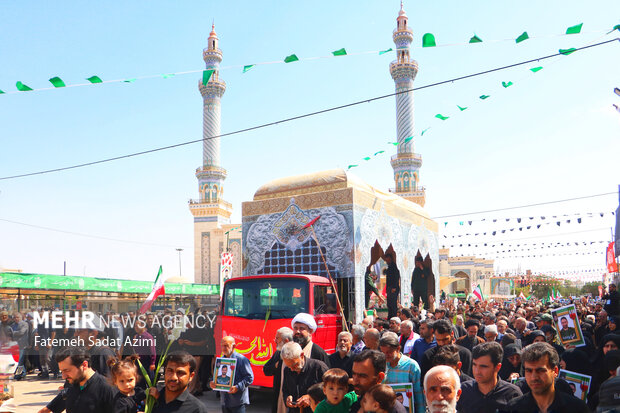 تشییع پیکر دو شهید تجاوز رژیم صهیونیستی به ایران در قم