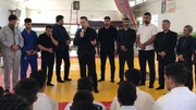 رئیس فدراسیون جودو در میان جودوکاران قوچان